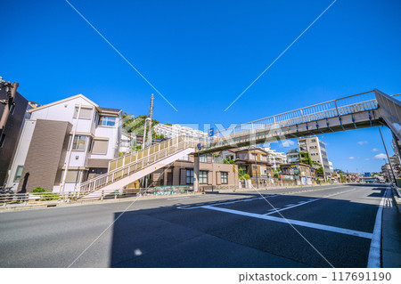 日本橫濱城市景觀，八月。相鐵景觀 上志川站、國道16號線、上志川町人行天橋等 117691190