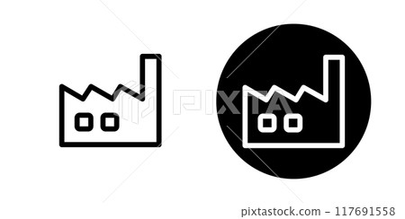 Eco factory icon material 117691558