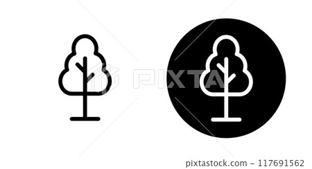 Eco tree icon material Eco tree icon material 117691562