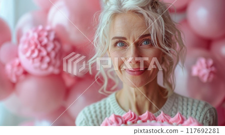 Senior Happy birthday concept. 117692281