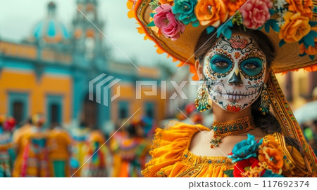 Day of the Dead celebration in Mexico 117692374
