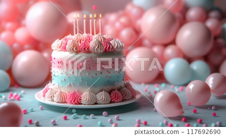 Happy birthday cake 117692690