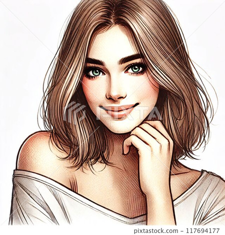 一個微笑的女人 一個微笑的女人 117694177