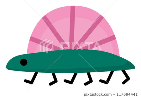 Vector prehistoric animal icon. Cute dinosaur illustration for kids. Funny dino clipart for children isolated on white background. Cartoon abstract lizard or dragon Vector prehistoric animal icon. Cute dinosaur illustration for kids. Funny dino clipart for children isolated on white background. Cartoon abstract lizard or dragon 117694441