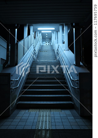 Eerie Staircase to Subway Station Eerie Staircase to Subway Station 117695759