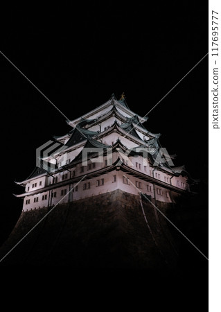 Majestic Nagoya Castle Illuminated at Night Majestic Nagoya Castle Illuminated at Night 117695777