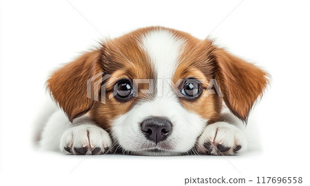 Adorable face of a puppy 117696558