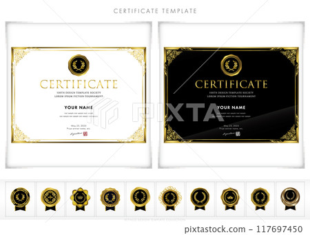 165 horizontal design templates for awards, invitations, and certificates 117697450