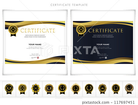 166 horizontal design templates for awards, invitations, and certificates 117697451