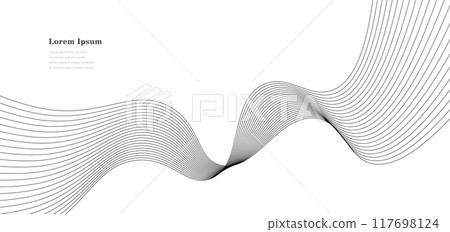 幾何抽象基因黑白波科學背景 幾何抽象基因黑白波科學背景 117698124