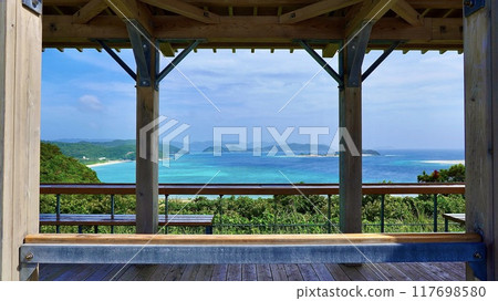Terrace of Kami no Hama Observatory on Zamami Island in the Kerama Islands 117698580