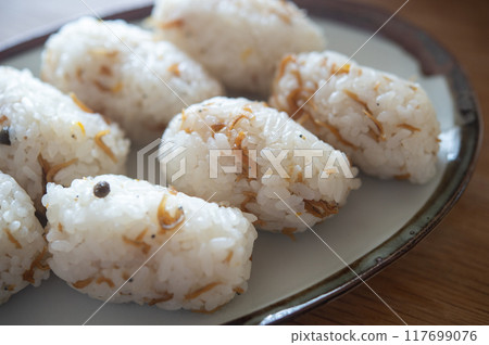 Dried Japanese pepper rice ball Dried Japanese pepper rice ball 117699076