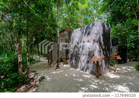 Cemetery of Mary in the Heart of the Cancun Jungle 117699320