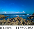Rocky Beach Sunset at Playa Gaviota, Cancun 117699362