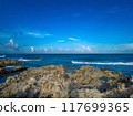 Rocky Beach Sunset at Playa Gaviota, Cancun 117699365