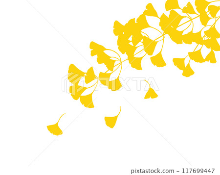 Ginkgo leaf silhouette Ginkgo leaf silhouette 117699447