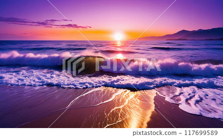 The sea of clouds stained in the morning sun The sea of clouds stained in the morning sun 117699589