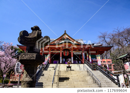 櫻花裝飾的目黑不動尊 117699604