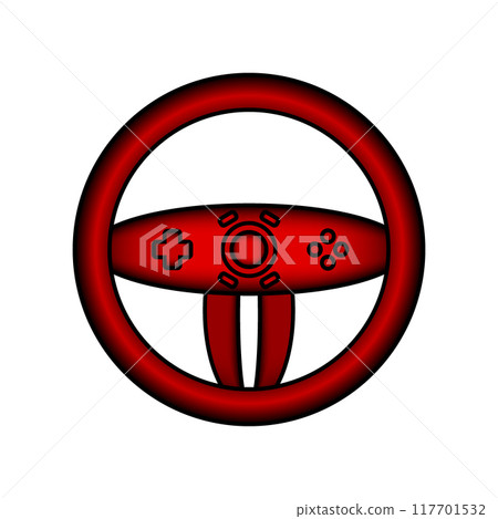 Gaming steering wheel icon. 117701532