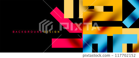 Colorful squares, lines minimal abstract background. Vector Illustration For Wallpaper, Banner, Background, Card, Book Illustration, landing page Colorful squares, lines minimal abstract background. Vector Illustration For Wallpaper, Banner, Background, Card, Book Illustration, landing page 117702152
