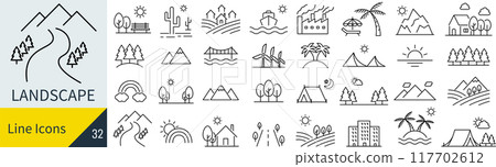 Scenery icon set 117702612