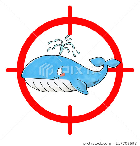 Whale target mark Whale target mark 117703698