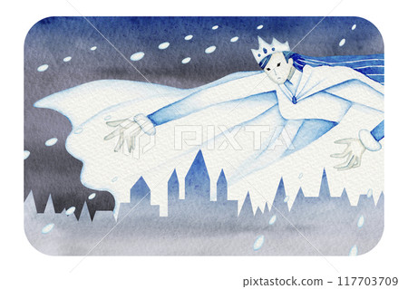 安徒生童話雪之女王水彩插圖 117703709