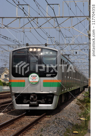 東海道線E217系列列車在多軌區間呈長隊形行駛_2009年8月18日攝 東海道線E217系列列車在多軌區間呈長隊形行駛_2009年8月18日攝 117704358