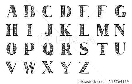 Zentangle Alphabet_Monochrome 06 117704389