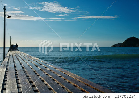 Scenery with a pier Scenery with a pier 117705254