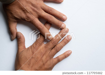 Hands on a white background 117705882