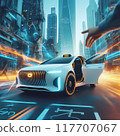 Concept: Taxis are the best transport for the big metropolis in the future 117707067