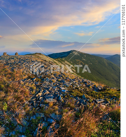 Summer morning Carpathian mountains. Summer morning Carpathian mountains. 117708101