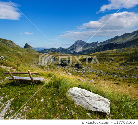 Summer mountain Durmitor National Park, Montenegro. Durmitor panoramic road, Sedlo pass. 117708160
