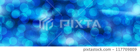 Festive electric blue bg with overlay circle seamless pattern and grainy texture 117709809