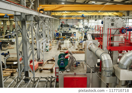 Manufacturing Factory with Industrial Machinery and Equipment 117710718