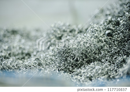 Close-Up View of Metal Shavings with Blurred Background Close-Up View of Metal Shavings with Blurred Background 117710837