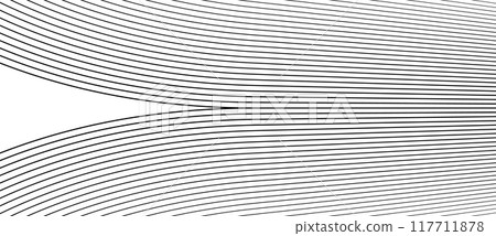 Abstract background with dynamic lines. Stripes optical art illusion. 117711878