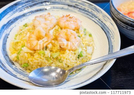 Delicious shrimp fried rice 117711973