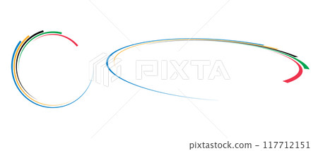 Abstract colorful background in circle. Red, Green, Black, Yellow and Blue colors spiral lines. Abstract colorful background in circle. Red, Green, Black, Yellow and Blue colors spiral lines. 117712151