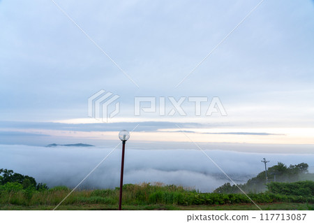 Otaru covered in a sea of clouds as seen from Mount Tengu, Hokkaido Otaru covered in a sea of clouds as seen from Mount Tengu, Hokkaido 117713087