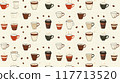 Coffee cup seamless pattern 117713520