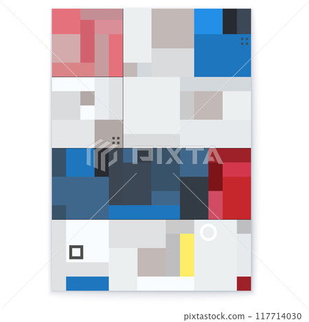 A striking geometric layout is focused on a square, highlighting symmetry and patterns 117714030