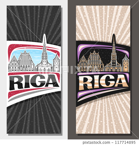 Vector vertical layouts for Riga 117714895