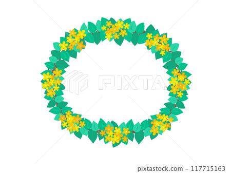 Mimosa wreath illustration 117715163