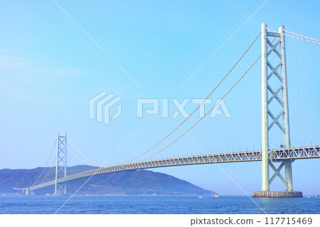 Scenery of Akashi Kaikyo Bridge, Kobe City, Hyogo Prefecture 117715469