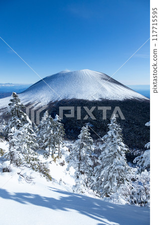冬雪中的淺間山 117715595