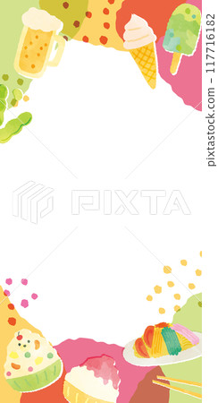 夏季美味食物框架 夏季美味食物框架 117716182