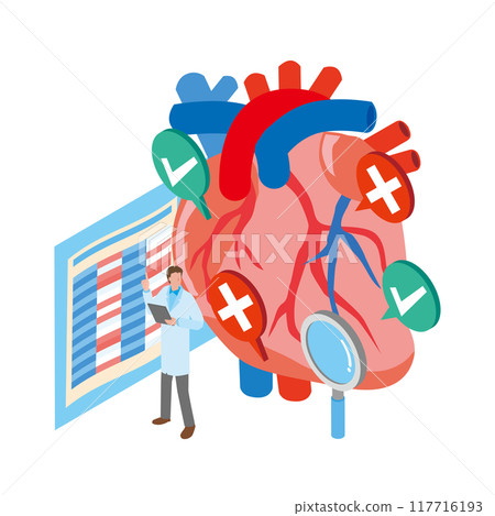 Illustration of a heart test 117716193