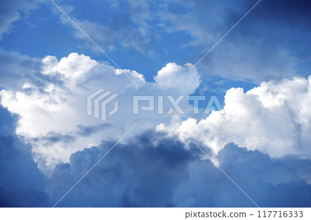 夏天的天空 藍色的天空 夏天的圖片 117716333